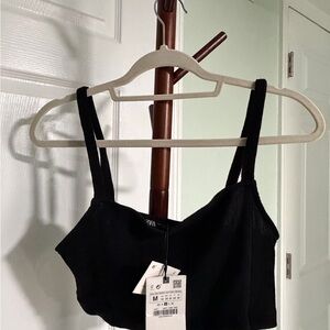 Zara Elegant Black Knit Top